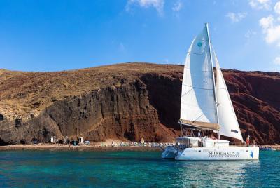 Semi Private Standard | Santorini Catamaran Cruise with Greek buf Semi Private Standard | Santorini Catamaran Cruise with Greek buf