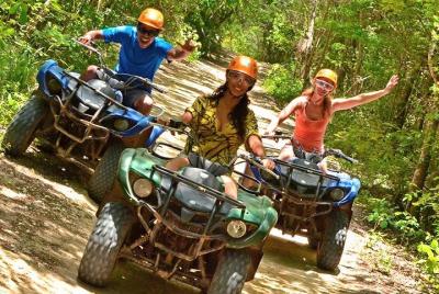 ATV, Zipline, Optional Monkeys/Sloths/Macaws Visit & West Bay Bea