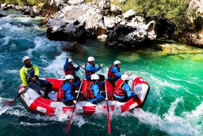 Whitewater Rafting on the Soča River in Bovec, Slovenia Whitewater Rafting on the Soča River in Bovec, Slovenia