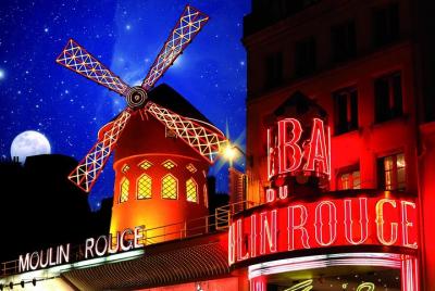 Moulin Rouge Dinner and Show with Return Transfer to Central Paris Hotel