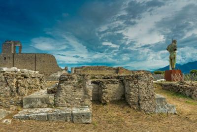 Roundtrip bus service and walking tour of Pompeii from Rome