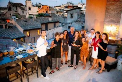 Creative Aperitivo overlooking the Roman rooftops