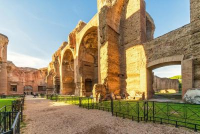 3 Hours Rome E-Bike Tour with the entrance to the Baths of Caracalla 