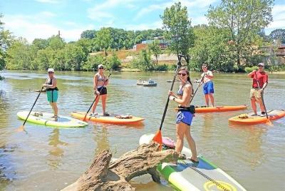 4-Mile Guided Paddleboard Tour on The French Broad River in Ashev 4-Mile Guided Paddleboard Tour on The French Broad River in Ashev