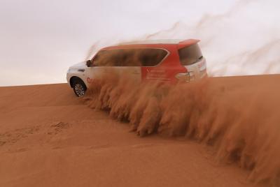 High Red Dunes with Camel Ride, Sandboarding, Falcon Show and VIP High Red Dunes with Camel Ride, Sandboarding, Falcon Show and VIP