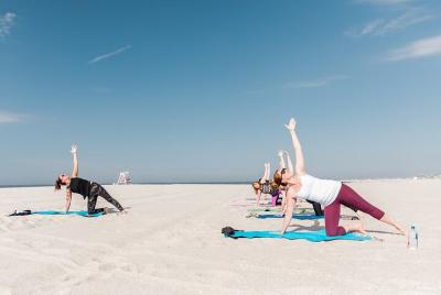 Beach Yoga Class in Cape May