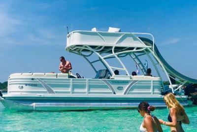 Private Chartered Slide Pontoon Boat-Up to 6 Guests Private Chartered Slide Pontoon Boat-Up to 6 Guests