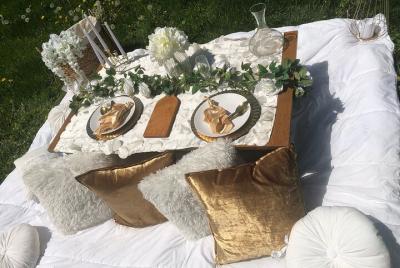 Outdoor Luxury Themed Picnic Setup in Detroit Outdoor Luxury Themed Picnic Setup in Detroit