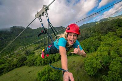 Hawaii Kipu Ranch PowerLine Zipline with Guide Hawaii Kipu Ranch PowerLine Zipline with Guide