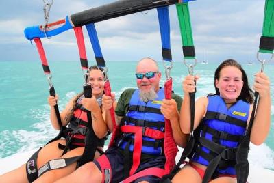 Parasailing at Smathers Beach in Key West Parasailing at Smathers Beach in Key West