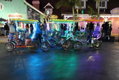 LED Illuminated Surrey Night Rides in Long Beach Shoreline Village LED Illuminated Surrey Night Rides in Long Beach Shoreline Village