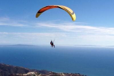 Tandem Paragliding flight with instructor in Malibu Tandem Paragliding flight with instructor in Malibu
