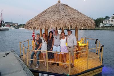 A Charleston Harbor tour on a polynesian style real bamboo motori A Charleston Harbor tour on a polynesian style real bamboo motori