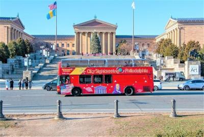 Philadelphia Double Decker Sightseeing Tour & Campo Philadelphia Double Decker Sightseeing Tour & Campo's Cheesesteak Combo