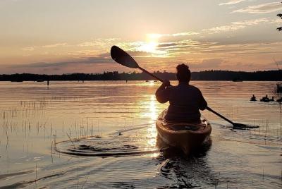 Guided Sunset Kayak Tour on Sebago Lake, Maine Guided Sunset Kayak Tour on Sebago Lake, Maine