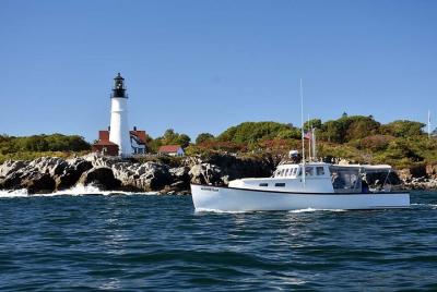 Private Lighthouse Sightseeing Charter on a Vintage Lobster Boat Private Lighthouse Sightseeing Charter on a Vintage Lobster Boat