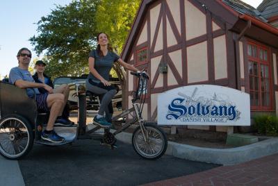 Private Guided Pedicab Tour of Solvang with Wine Tasting