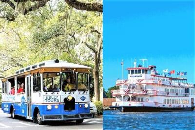 Savannah Land & Sea Combo: City Sightseeing Trolley Tour with Riverboat Cruise Savannah Land & Sea Combo: City Sightseeing Trolley Tour with Riverboat Cruise