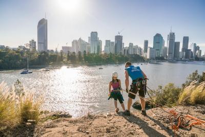 Abseiling the Kangaroo Point Cliffs in Brisbane Abseiling the Kangaroo Point Cliffs in Brisbane