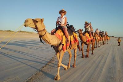 Riding Camels at Cable Beach Riding Camels at Cable Beach