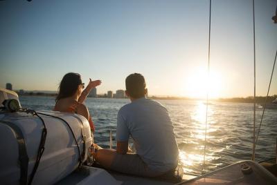 Gold Coast Sunset Cruise with sparkling wine & nibbles platter Gold Coast Sunset Cruise with sparkling wine & nibbles platter