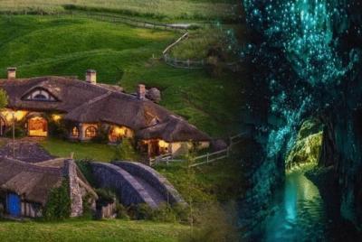 Waitomo Glowworm Caves & Hobbiton Movie Set - Rotorua Day Tour Waitomo Glowworm Caves & Hobbiton Movie Set - Rotorua Day Tour