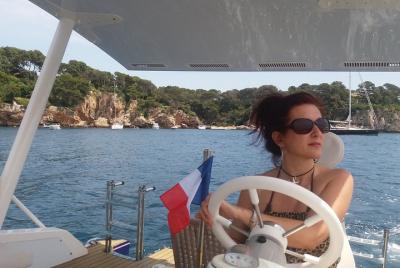 Private sea excursion in a solar catamaran in Antibes Juan les Pins Private sea excursion in a solar catamaran in Antibes Juan les Pins