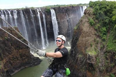 Abseiling at Victoria Falls