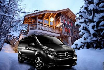 Airport Chambery - private VIP transfer to Val-d Isere on Mercedes V-class