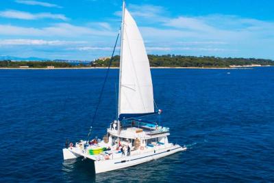 Private Riviera Cruise on Spectacular Catamaran - up to 86 Passengers! Private Riviera Cruise on Spectacular Catamaran - up to 86 Passengers!