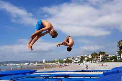 Trampoline test course Trampoline test course