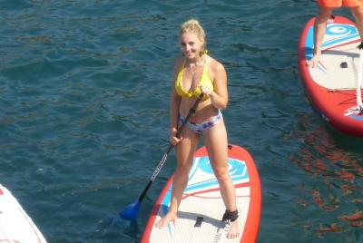 SUP into the sunset on Vulcano Island SUP into the sunset on Vulcano Island