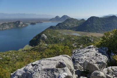 Hiking experience meadow landscape Skadarsee from Virpazar Hiking experience meadow landscape Skadarsee from Virpazar