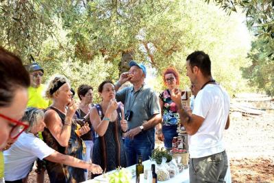 Walking to the shade of the ancient olive trees of Torre Guaceto  Walking to the shade of the ancient olive trees of Torre Guaceto