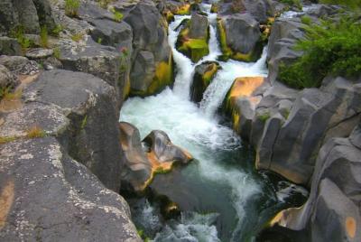 Near Etna - Alcantara Near Etna - Alcantara's Gurne: the ponds carved into the lava roc