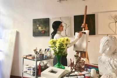 Cooking Lunch in an Art Gallery