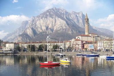 Typical local market in Lecco on Lake Como Typical local market in Lecco on Lake Como