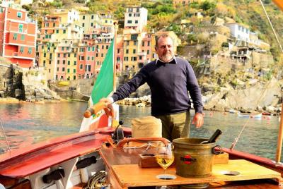Private aperitif in Cinque Terre on historic boat Private aperitif in Cinque Terre on historic boat
