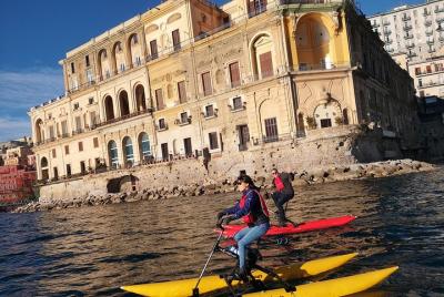 Naples coastline on a water bike  Naples coastline on a water bike