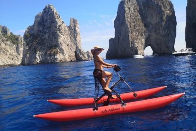 The coast of Naples by water bike The coast of Naples by water bike