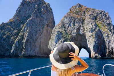 Boat tour to Sorrento coast, Capri and Blue Grotto - Fun & Swim