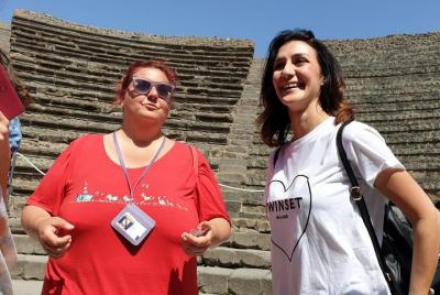 Group guided tour of the Pompeii excavations