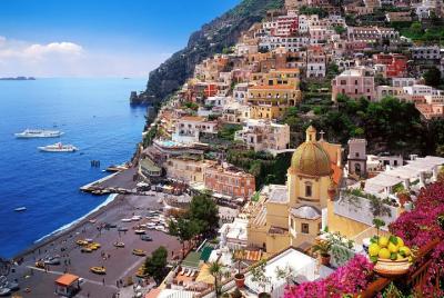 Positano, Amalfi and Ravello from Sorrento with assistant on boar Positano, Amalfi and Ravello from Sorrento with assistant on boar