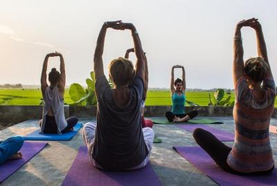 Yoga Class on the Rice Field Yoga Class on the Rice Field