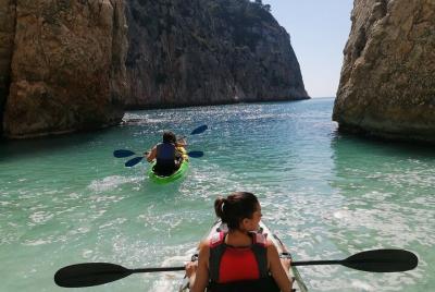 Kayak tour in Cala Granadella with snorkeling in Caló-Cova del Ll Kayak tour in Cala Granadella with snorkeling in Caló-Cova del Ll
