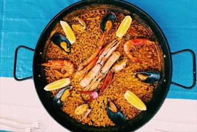 Paella with Sangria No Limit at Restaurante America Paella with Sangria No Limit at Restaurante America