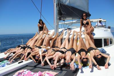 Small group catamaran trip in Marbella with dolphin watching