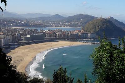 Camino de Santiago trail. Private trekking tour along the coast Camino de Santiago trail. Private trekking tour along the coast
