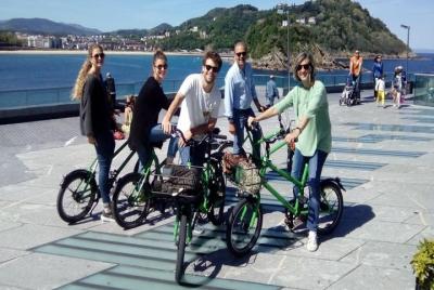 Highlight of San Sebastian riding a bike Highlight of San Sebastian riding a bike