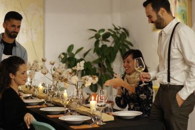 Mediterranean & organic dinner with wine pairing